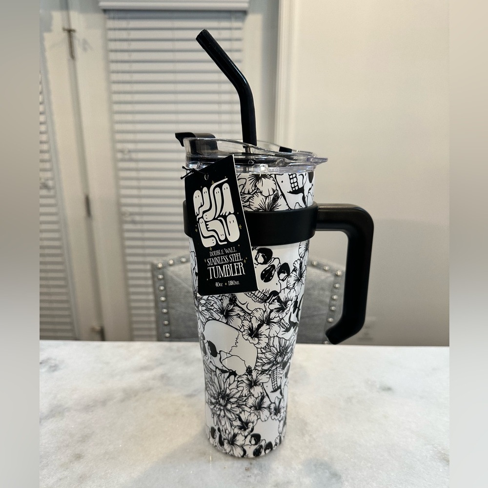 Limited Edition 40oz Skull Artisan Stainless Steel BPA Free Skull Tumbler